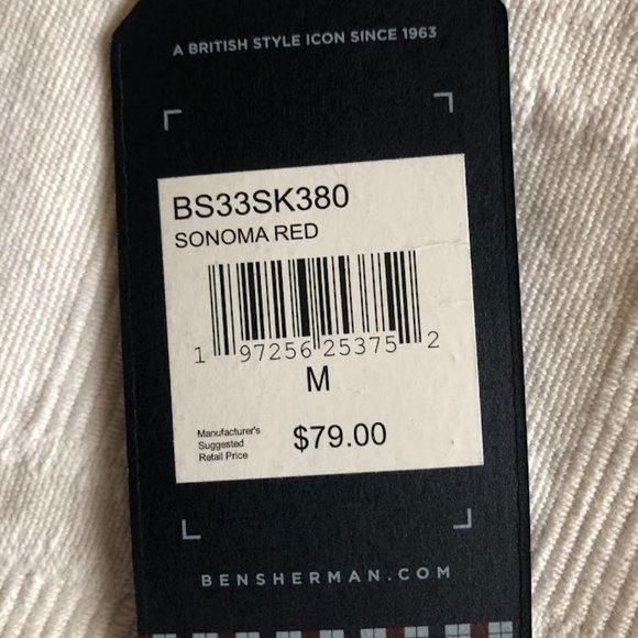 Ben Sherman Men's Two Button Colorblock Polo Shirt Sonoma Red Burgundy XL - Picture 7 of 10